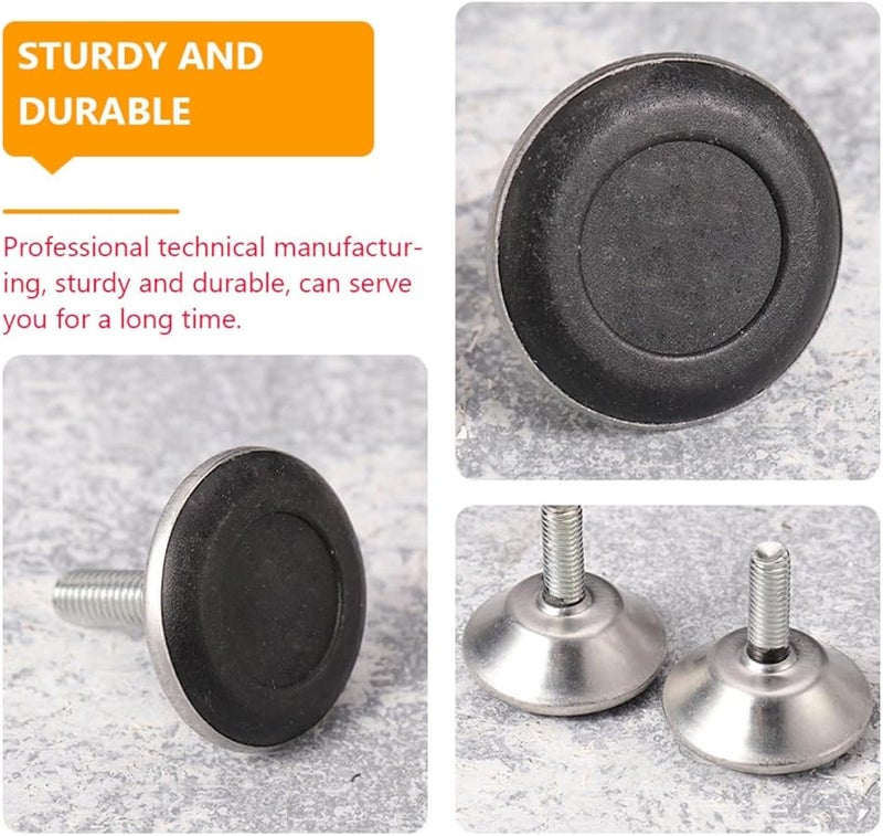 24Pcs Black M8X25mm Furniture Leveling Feet Adjustable Leg Pads For Tables Chairs Desks - Image 4